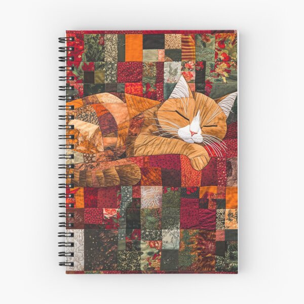 Item preview, Patchwork Cat in Christmas Colors designed and sold by WitsandWonders.