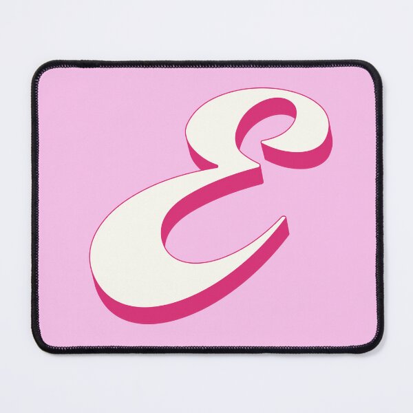 Item preview, E Letter Initial Monogram Retro Pink  designed and sold by Serendipity Studios.