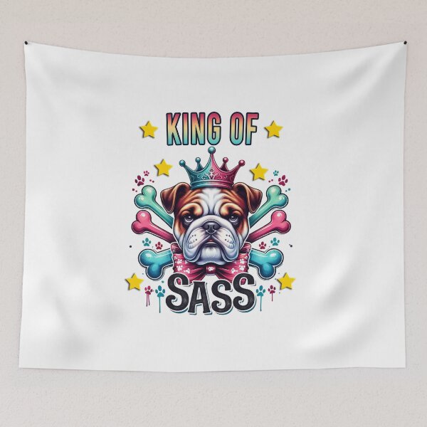Item preview, King of Sass – Sarcastic Dog Design for Apparel, Mugs, Stickers & More designed and sold by artedigital99.
