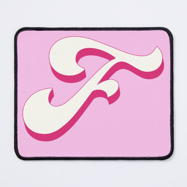 Item preview, F Letter Initial Monogram Retro Pink  designed and sold by Serendipity Studios.