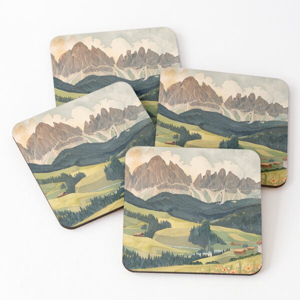 Item preview, Serene Village in the Dolomites designed and sold by nshaltiel.