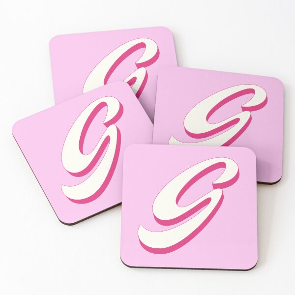Item preview, G Letter Initial Monogram Retro Pink  designed and sold by Serendipity Studios.