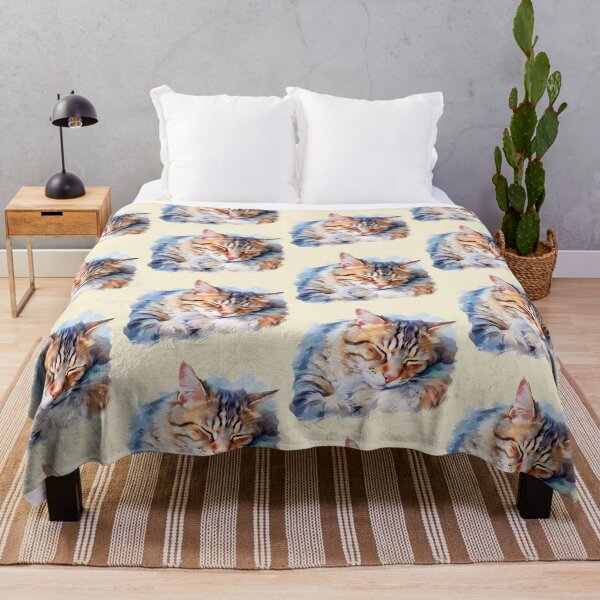 Item preview, Sleeping Cute Cat Monet designed and sold by TeeTemptation.