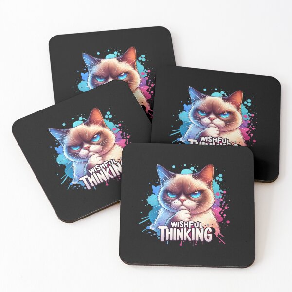Item preview, "Wishful Thinking" – Sarcastic Cat Illustration for T-Shirts, Mugs, Stickers & More designed and sold by artedigital99.