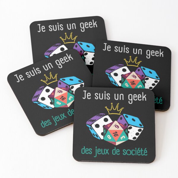 Item preview, Je suis un geek des jeux de société designed and sold by InverseArt.