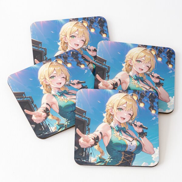 Item preview, Anime fantasy girl singing on stage art designed and sold by TheArtistOf2022.