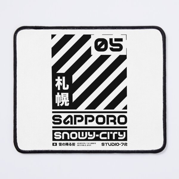Item preview, Sapporo Japan: Cyber-City Graphic Design (Black) designed and sold by STUDIO-72.