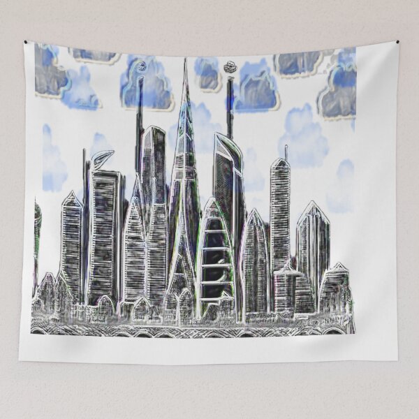 Item preview, City Line future clouds designed and sold by TriForceDesign.