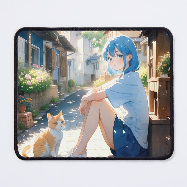 Item preview, Anime small girl sitting in street art designed and sold by TheArtistOf2022.