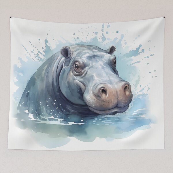 Item preview, Hippo Art #11 | Hippo Lovers designed and sold by ksgraphics222.