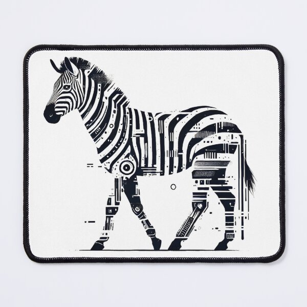 Item preview, Black and White Mechanical Zebra designed and sold by Blink Art Studio.