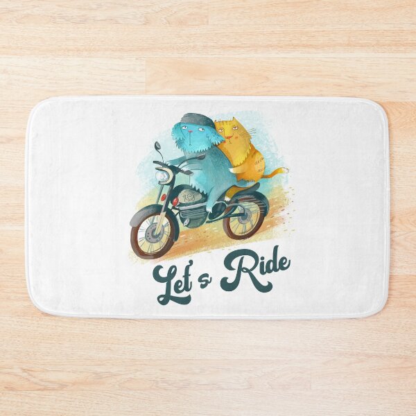 Item preview, Let's Ride Dog & Cat on Motorcycle designed and sold by HappyLifeCreate.
