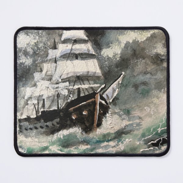 Item preview, Tall Ship In Turbulent Sea designed and sold by TheArtCave.