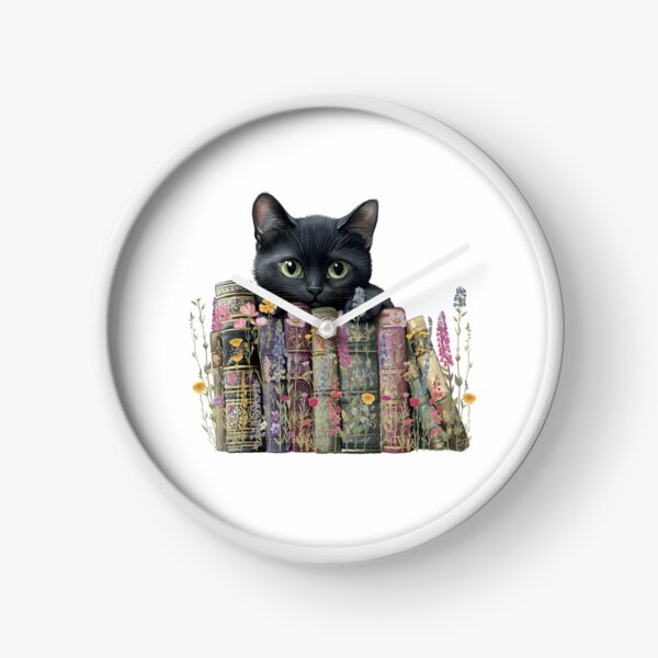 Item preview, Cute Black Cat and Books designed and sold by HappyLifeCreate.