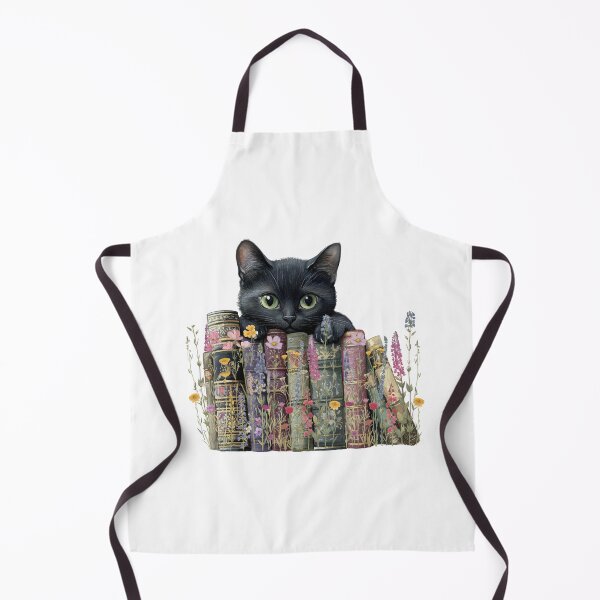 Item preview, Cute Black Cat and Books designed and sold by HappyLifeCreate.