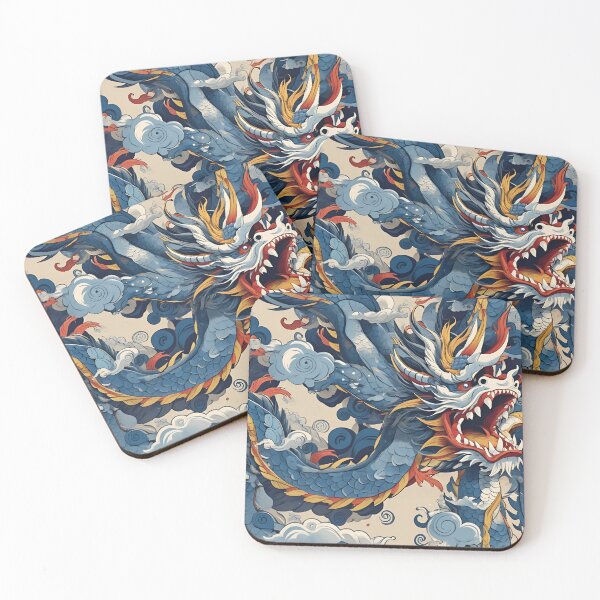 Item preview, Dragon floating in the clouds seamless pattern designed and sold by NarinJintana.