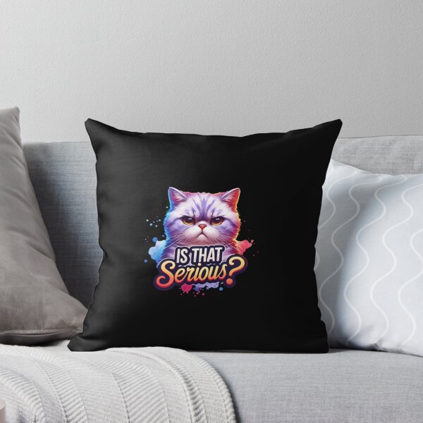 Item preview, "Is that serious?" – Sarcastic Cat Illustration for T-Shirts, Mugs, Stickers & More designed and sold by artedigital99.