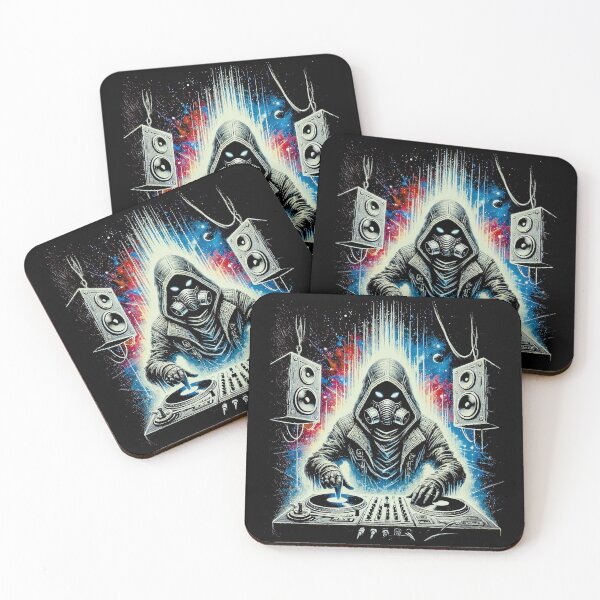 Item preview, Cyberpunk DJ Masked Futuristic Music Design designed and sold by Tabu Touch.