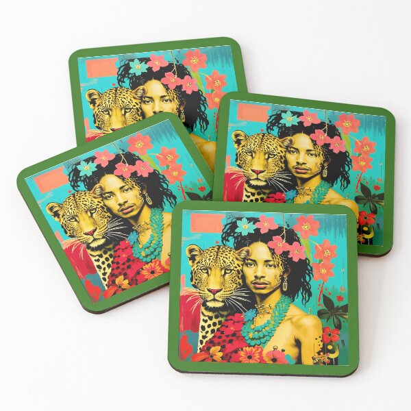 Item preview, A young man and a leopard. Neo-expressionism. designed and sold by Natalia-Vlad.