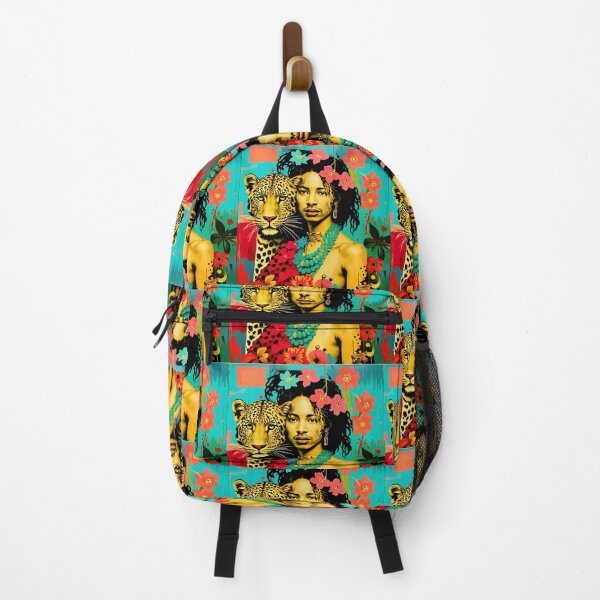 Item preview, A young man and a leopard. Neo-expressionism. designed and sold by Natalia-Vlad.