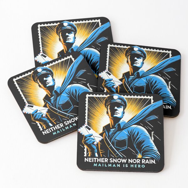 Item preview, Mailman Hero - Neither Snow Nor Rain Heroic Mailman Vintage Postal Service Design designed and sold by Tabu Touch.