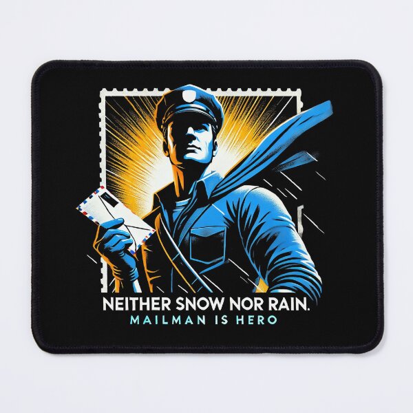 Item preview, Mailman Hero - Neither Snow Nor Rain Heroic Mailman Vintage Postal Service Design designed and sold by Tabu Touch.