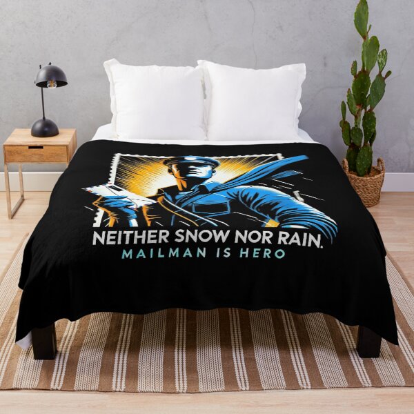 Item preview, Mailman Hero - Neither Snow Nor Rain Heroic Mailman Vintage Postal Service Design designed and sold by Tabu Touch.