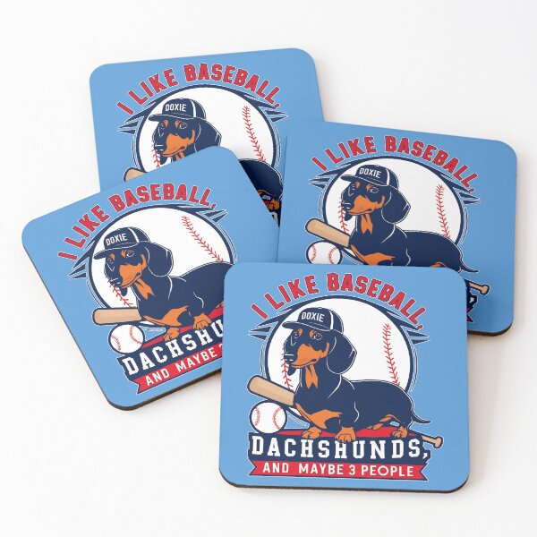 Item preview, I Like Baseball, Dachshunds, and Maybe 3 People - Fun Sports Design designed and sold by brindled.
