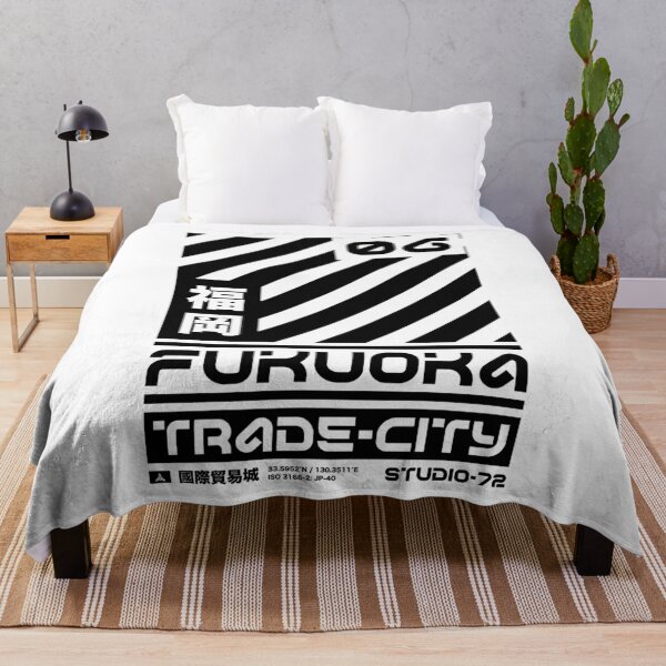 Item preview, Fukuoka Japan: Cyber-City Graphic Design (Black) designed and sold by STUDIO-72.