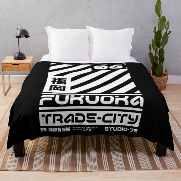 Item preview, Fukuoka Japan: Cyber-City Graphic Design (White) designed and sold by STUDIO-72.