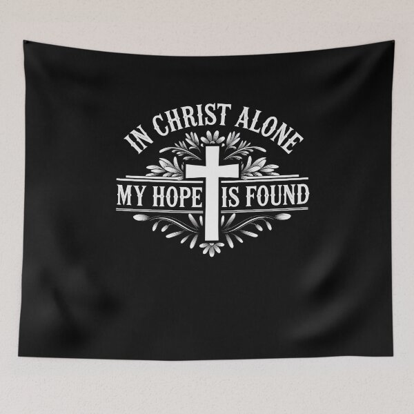 Item preview, In Christ Alone Hope Found Christian Cross Design designed and sold by Hananiah Merch.