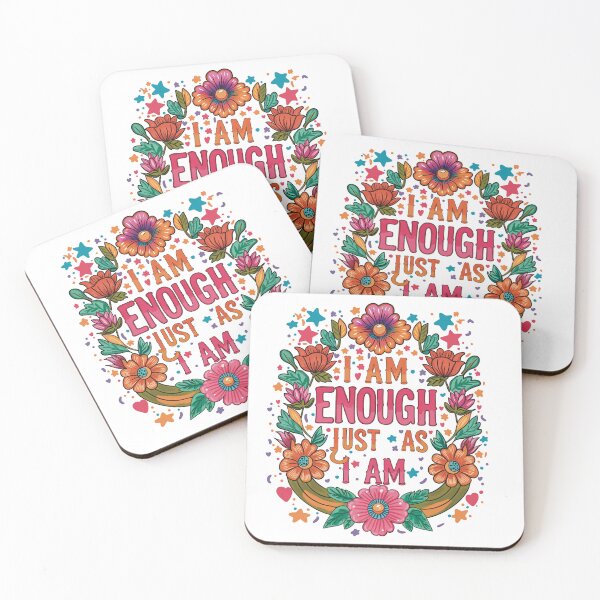Item preview, I am enough designed and sold by peace love and stickers.