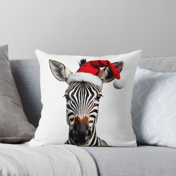Item preview, Funny Zebra Wearing Christmas Hat designed and sold by LazyOwlStore.
