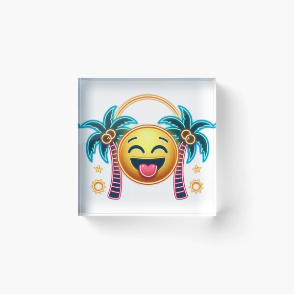 Item preview, Neon Smiling Face,Palm Tree,Summer designed and sold by deniz kaya.