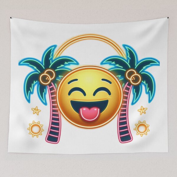 Item preview, Neon Smiling Face,Palm Tree,Summer designed and sold by deniz kaya.