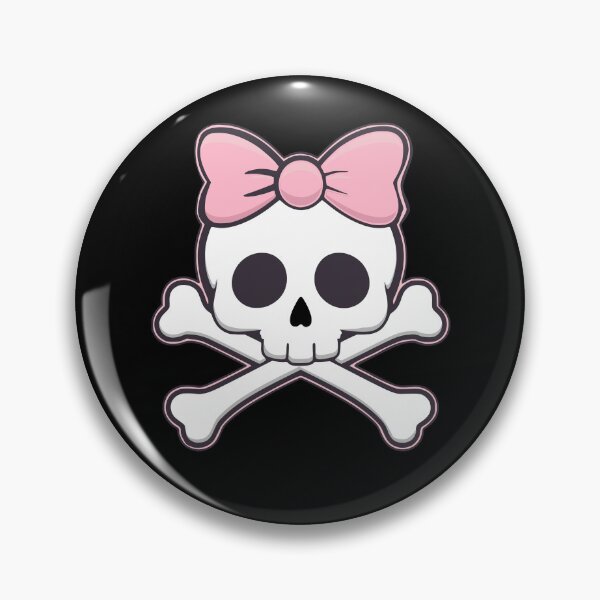 Item preview, Kawaii Baby Goth Pink Skull With Bow designed and sold by RoguePixel.