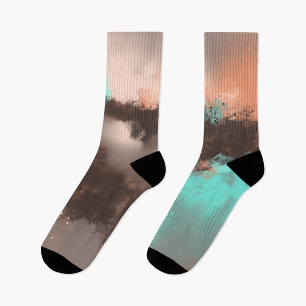 Item preview, Diffusions of Color - Teal Brown Peach Abstract designed and sold by Joey Santiago.