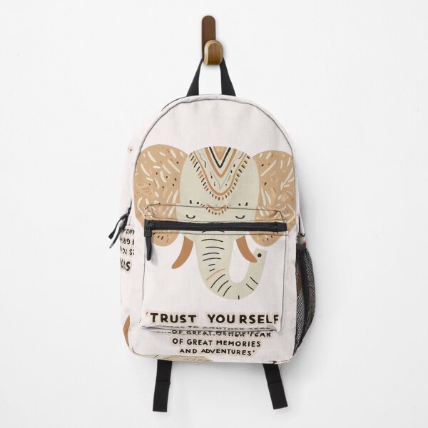 Item preview, Elephant minimal earth Tone Quote "Turst Yourself " designed and sold by Nanthanon.