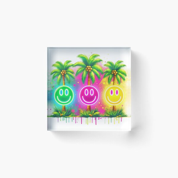 Item preview, Neon Smiling Face,Palm Tree,Summer designed and sold by deniz kaya.