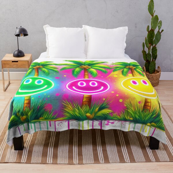 Item preview, Neon Smiling Face,Palm Tree,Summer designed and sold by deniz kaya.