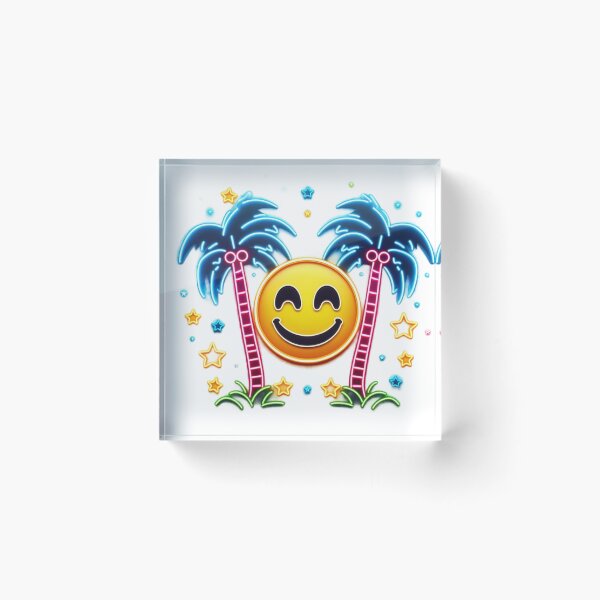 Item preview, Neon Smiling Face,Palm Tree,Summer designed and sold by deniz kaya.