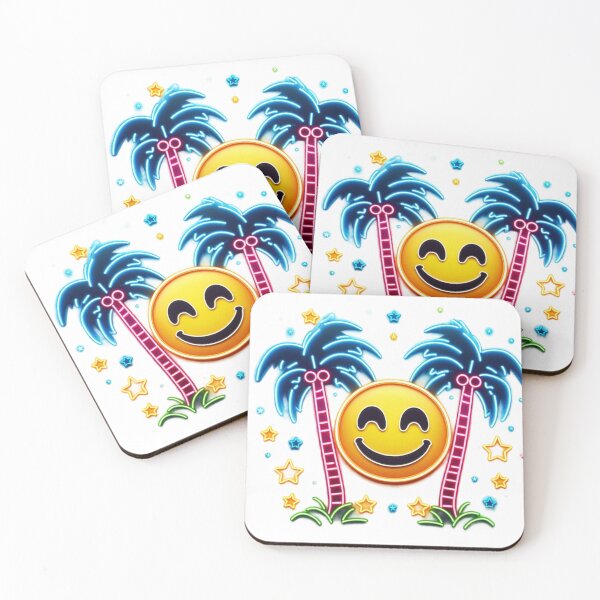 Item preview, Neon Smiling Face,Palm Tree,Summer designed and sold by deniz kaya.