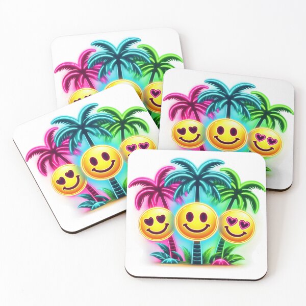 Item preview, Neon Smiling Face,Palm Tree,Summer designed and sold by deniz kaya.
