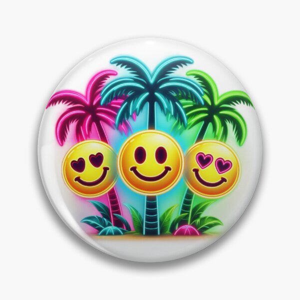 Item preview, Neon Smiling Face,Palm Tree,Summer designed and sold by deniz kaya.