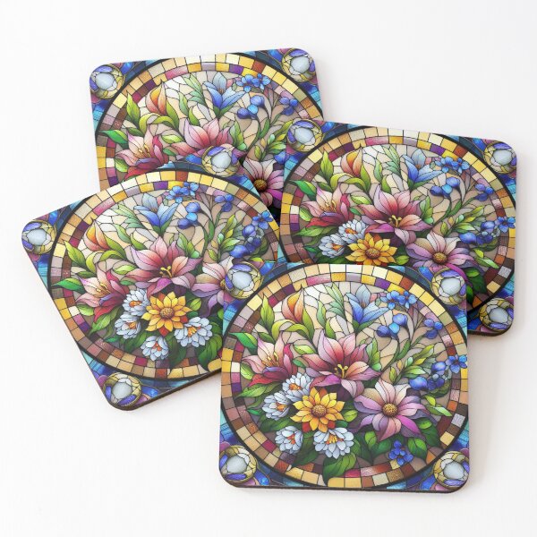 Item preview, Stained Glass Flowers designed and sold by deniz kaya.