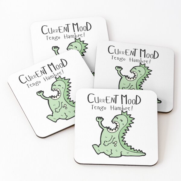 Item preview, Food lovers, hungry Dino in Spanglish designed and sold by ZMaria.