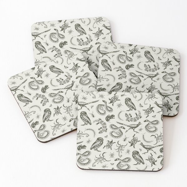 Item preview, Scorpions, Rattlesnakes, Roadrunners - Southwest Desert Animals in Gray & Olive designed and sold by somecallmebeth.
