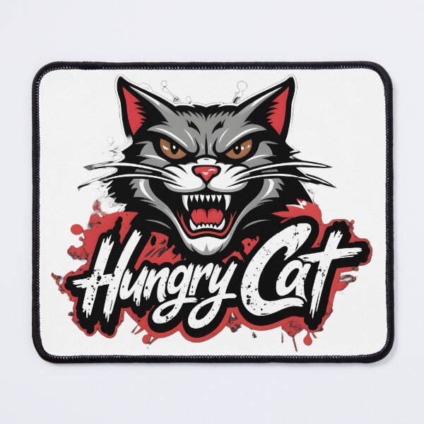 Item preview, a hungry cat art designed and sold by misbahsiro.