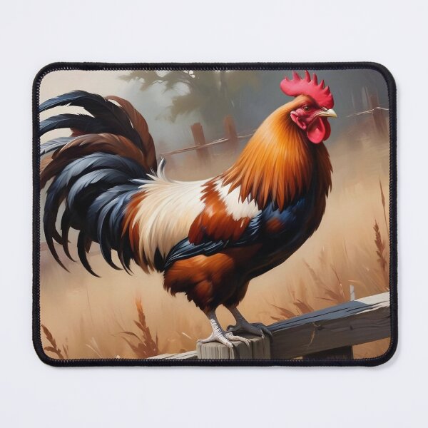Item preview, Rooster on fence in autumn 1 designed and sold by MatthaeusArts.