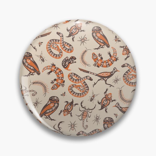 Item preview, Retro Scorpions, Rattlesnakes, Roadrunners - Southwest Desert Animals in Orange/Brown designed and sold by somecallmebeth.